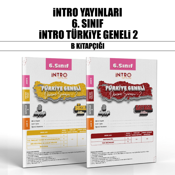 İNTRO 06.SINIF TÜRKİYE GENELİ SAY/SÖZ 4-B -25-26